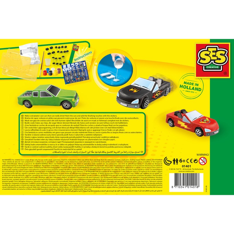 Manualidades Niños SES Creative - Escultura Molding & Painting Coches