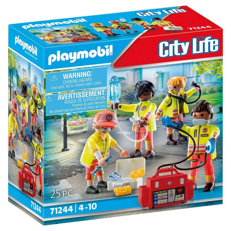 Figuras Acción Niños Playset Playmobil City Life Rescue Team 71244 - Compra online en MegaJuguetes