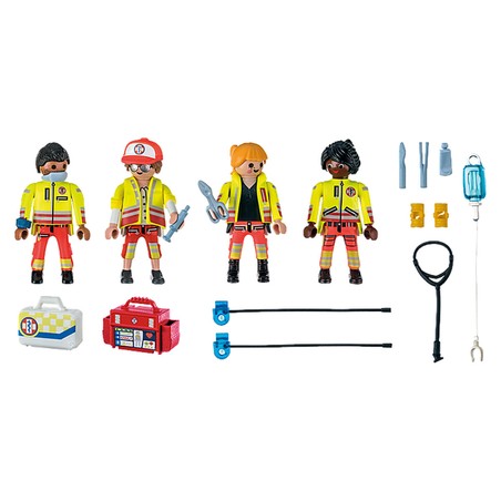 Figuras Acción Niños Playset Playmobil City Life Rescue Team 71244
