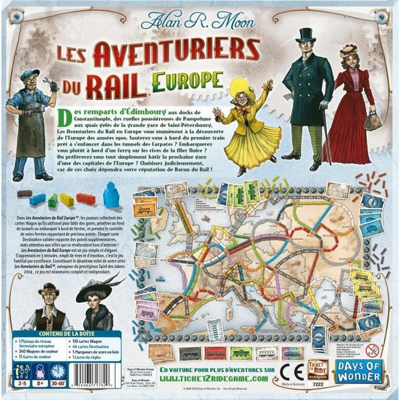Juegos Mesa Niños Asmodee Aventureros del Tren Europa