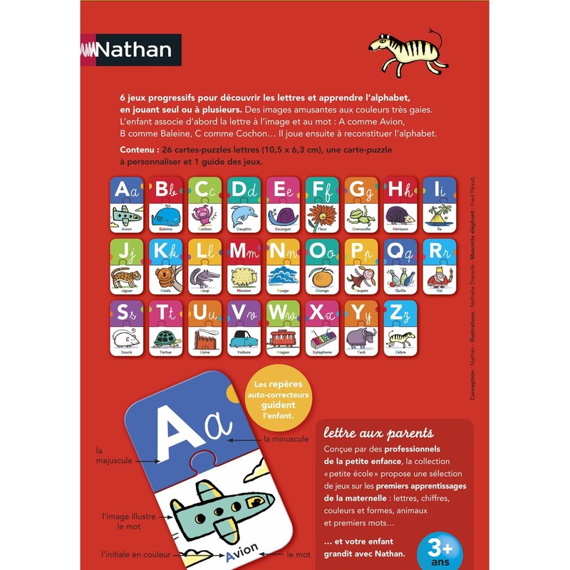 Juegos mesa niños Nathan Little School: Aprende el Alfabeto