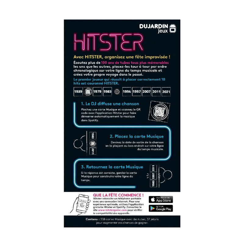 Juego de Mesa Adultos Dujardin Hitster - Desafío Musical Francés