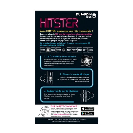 Juego de Mesa Adultos Dujardin Hitster - Desafío Musical Francés