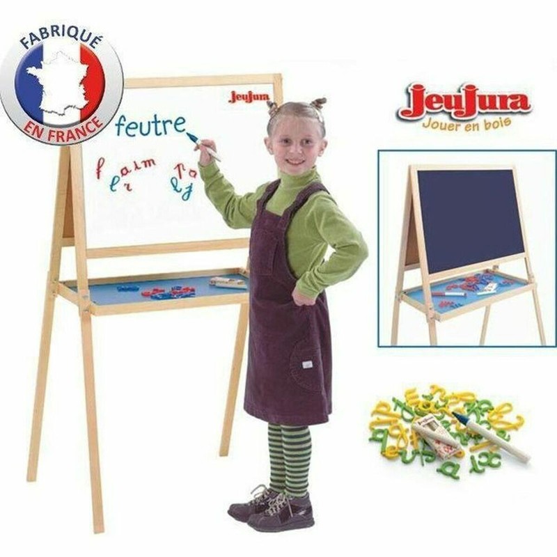 Manualidades Niños: Pizarra Doble Cara Magnética Jeujura Wooden Painting