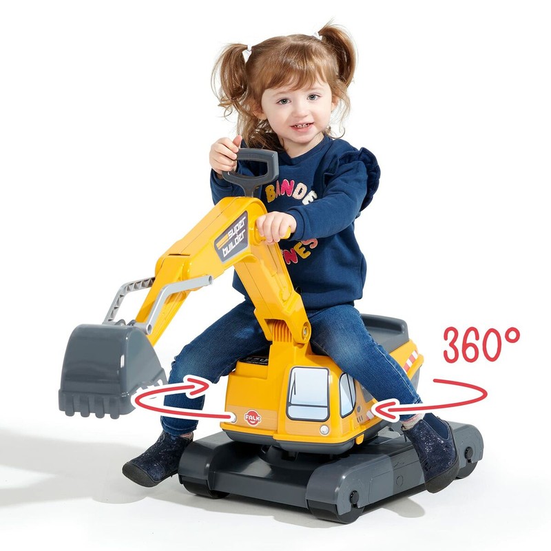 Juguetes Exterior Niños: Correpasillos Falk Power Shift Excavadora Amarillo