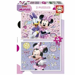 Puzzle infantil Educa Minnie Mouse - Set 2x48 piezas - Compra online en MegaJuguetes
