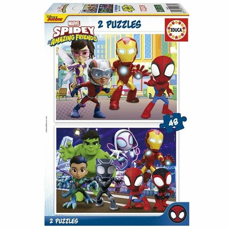 Puzzle Infantil Educa Spidey Amazing Friends - Set 2 Puzzles - Compra online en MegaJuguetes