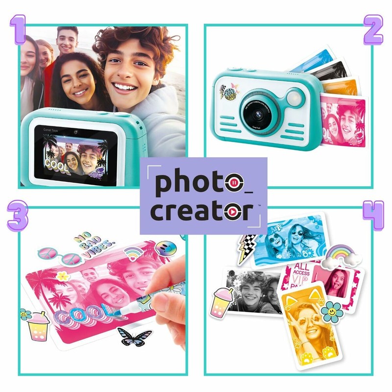 Set de cámara digital infantil creativa con papel y cargador
