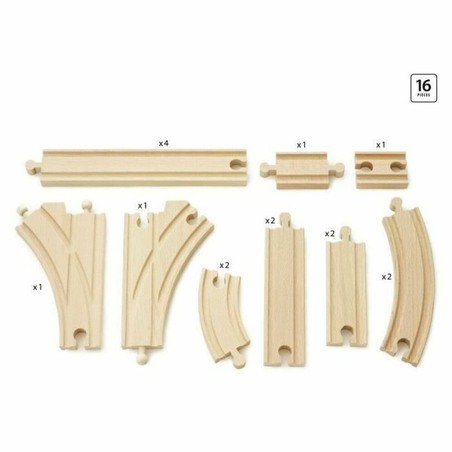 Pista Tren Madera Brio Intermediate Evolution Set 16 Piezas