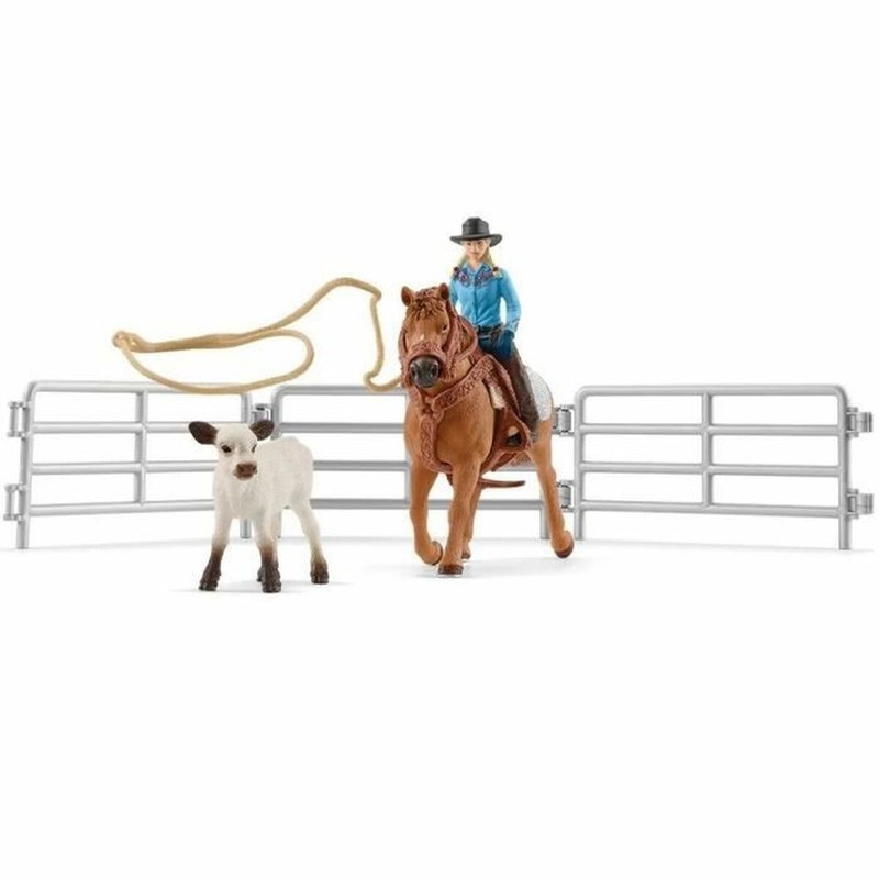 Figuras Acción Niños Schleich: Cowgirl Team Roping Fun - Compra online en MegaJuguetes