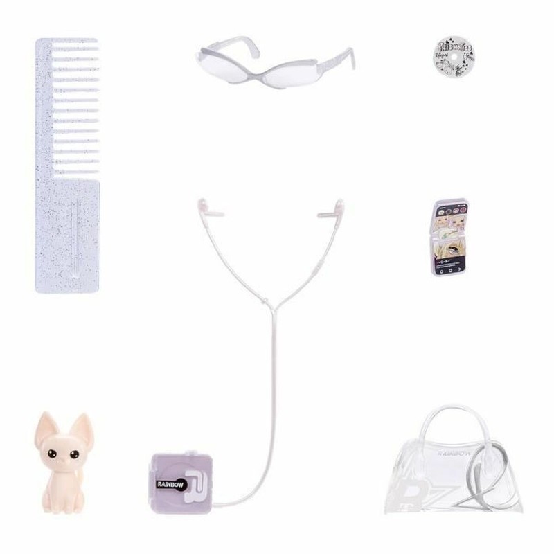 Detalle del vestido desmontable de muñeca Rainbow High