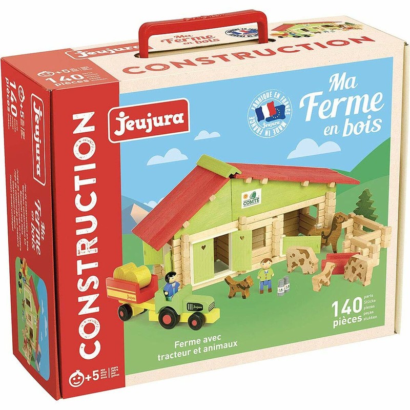 Granja de Madera Jeujura con Animalitos - Playset Educativo
