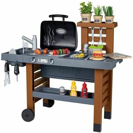 Juego Simbólico Niños: Cocina Smoby Garden Kitchen Barbacoa 43 Piezas - Compra online en MegaJuguetes