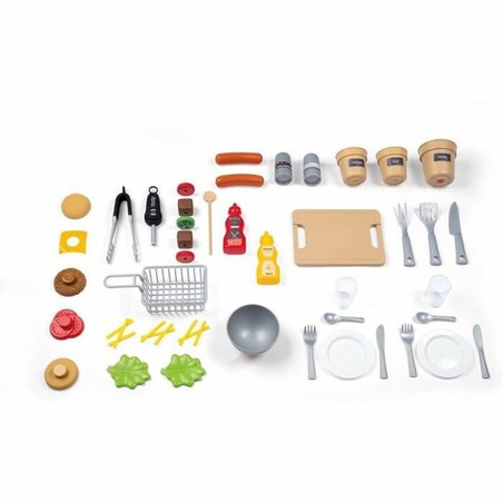 Juego Simbólico Niños: Cocina Smoby Garden Kitchen Barbacoa 43 Piezas