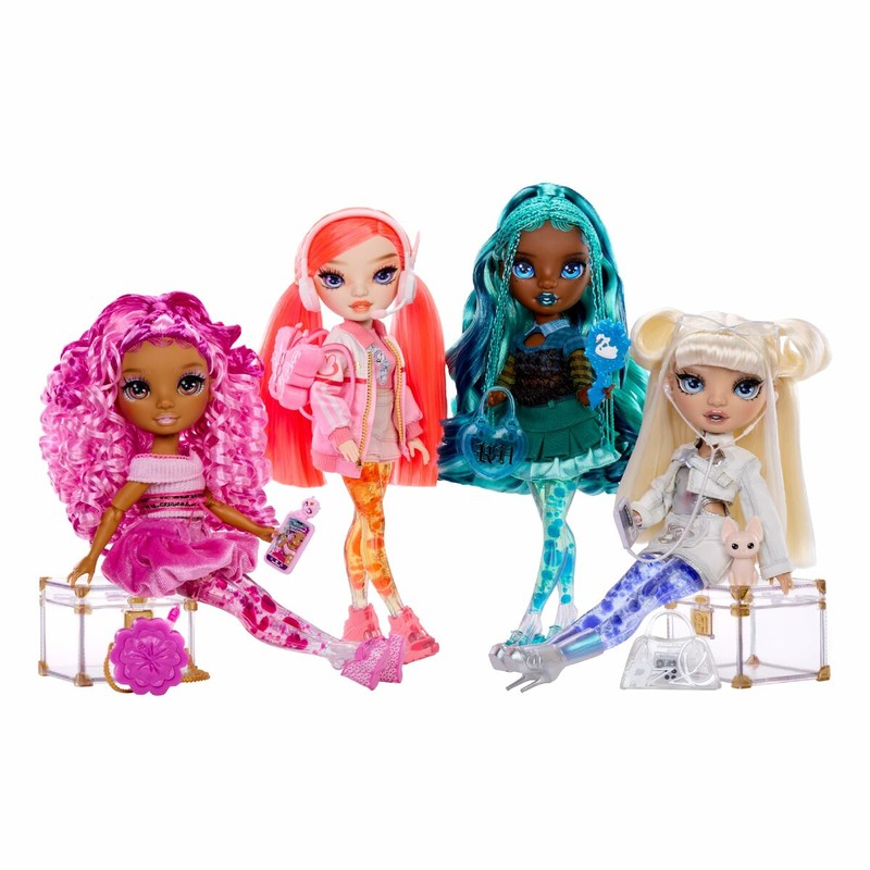 Muñeca coleccionable niñas, vista frontal con cabello colorido