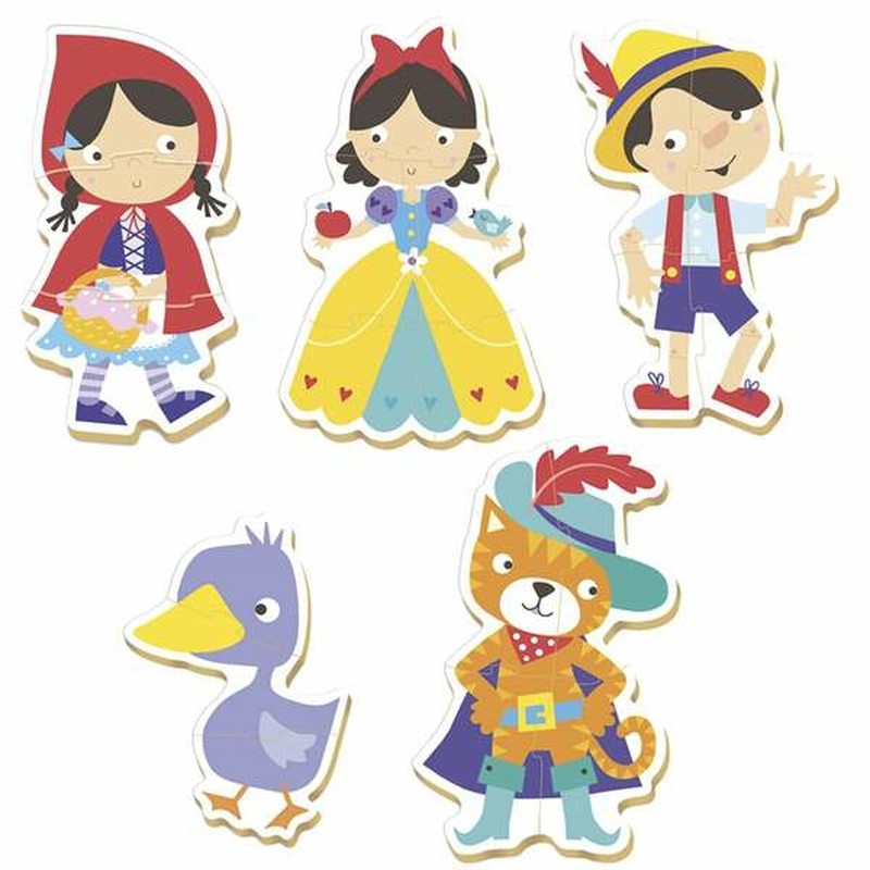 Puzzle Infantil Educa Folk Tales - 5 Piezas de Madera