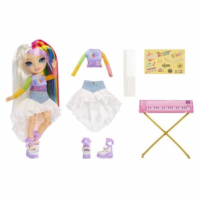 Juego simbólico con la muñeca articulada Rainbow High Jr High