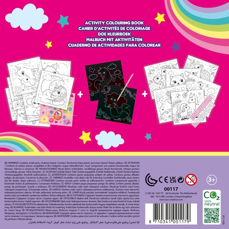 Manualidades Niños SES Creative Activity Colouring Book 3 en 1