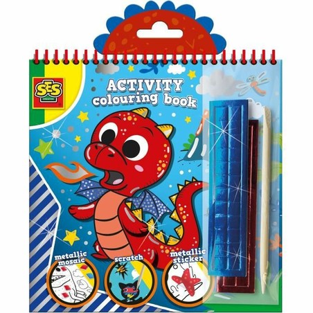 Manualidades Niños SES Creative Cuaderno Dibujos para Pintar 3 en 1 - Compra online en MegaJuguetes