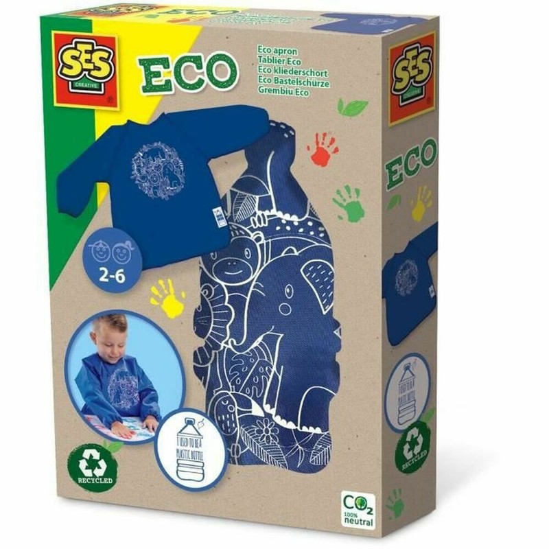 Manualidades Niños: Delantal para Colorear SES Creative Eco Reciclado - Compra online en MegaJuguetes