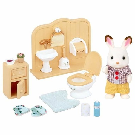 Figuras Acción Niños Sylvanian Families: Set Conejo Chocolate y Baño - Compra online en MegaJuguetes