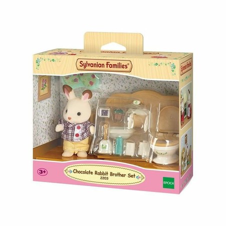 Figuras Acción Niños Sylvanian Families: Set Conejo Chocolate y Baño