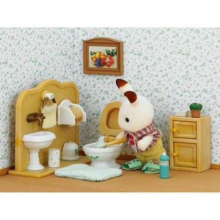 Figuras Acción Niños Sylvanian Families: Set Conejo Chocolate y Baño