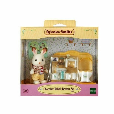 Figuras Acción Niños Sylvanian Families: Set Conejo Chocolate y Baño