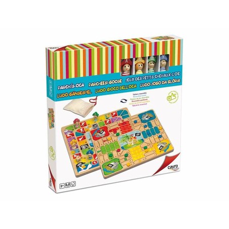 Juegos Mesa Niños: Tablero Parchís y Oca Cayro Clásico
