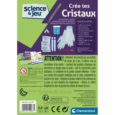 Juguetes Ciencia Niños Clementoni: Crea Cristales Fluorescentes