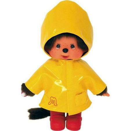 Peluches Niños Monchhichi Iconic Raincoat 20 cm Amarillo - Compra online en MegaJuguetes
