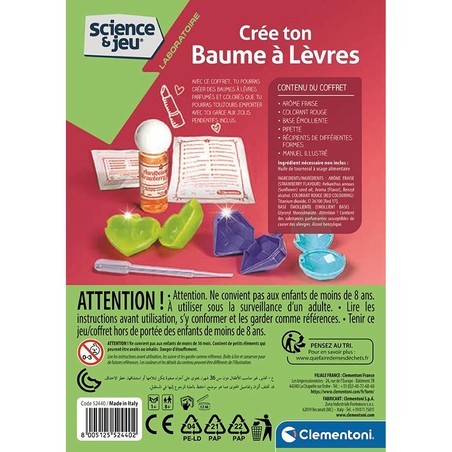 Juguetes Ciencia Niños Clementoni: Set Lip Balms y Jabones