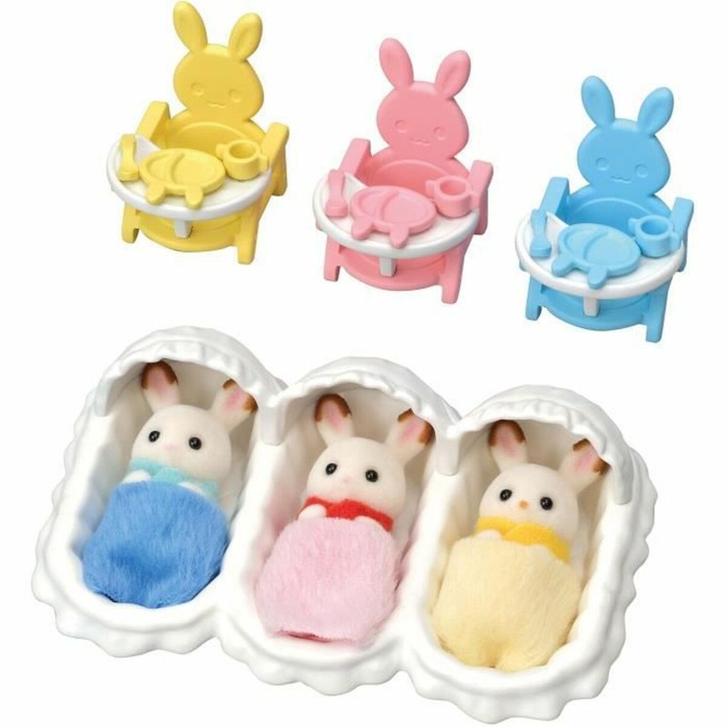 Figuras Acción Niños Sylvanian Families: Set Cuidado Trillizos