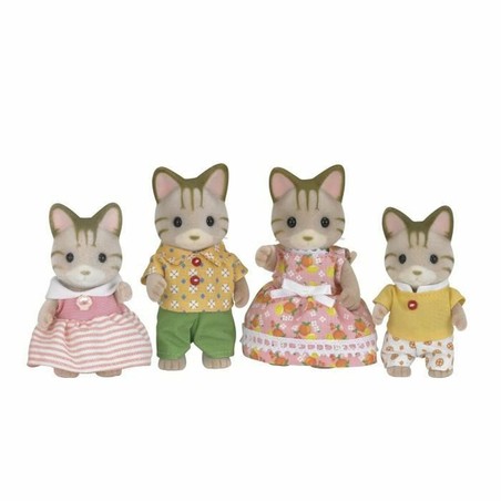 Figuras Acción Niños Sylvanian Families Familia Gatos Rayados