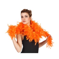 Disfraces Niños: Boa Naranja Años 20 - Accesorio Glamour Adulto - Compra online en MegaJuguetes