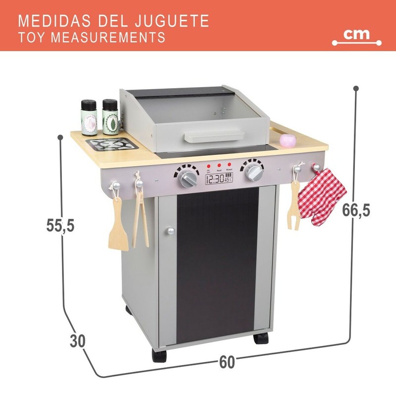 Juego Simbólico Niños: Cocina de Juguete Teamson BBQ Portátil
