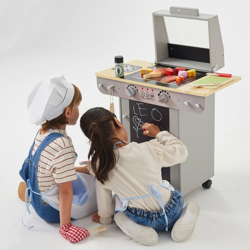 Juego Simbólico Niños: Cocina de Juguete Teamson BBQ Portátil