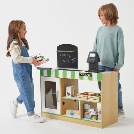 Juego Simbólico Niños: Supermercado de Juguete Teamson Madera