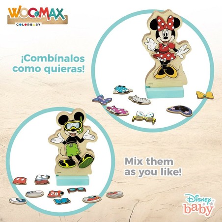 Figuras Acción Niños Disney - Set Madera 54 Piezas