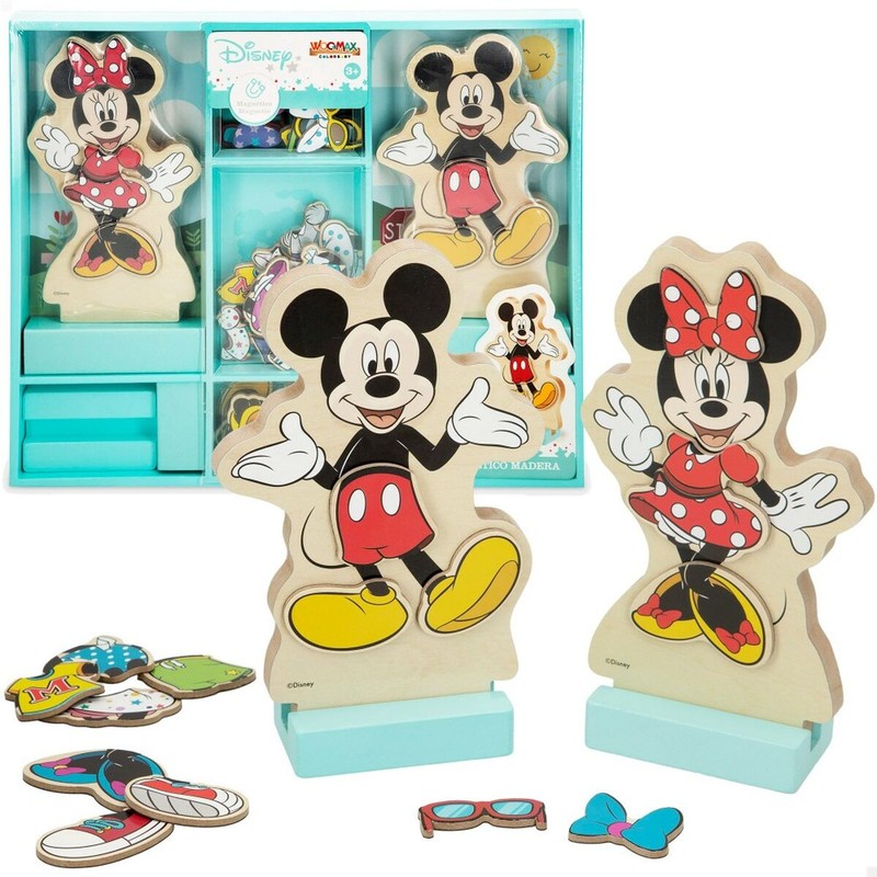 Figuras Acción Niños Disney - Set Madera 54 Piezas