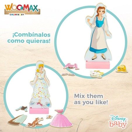 Figuras Acción Niños Disney Princess - Set de Madera WOOMAX