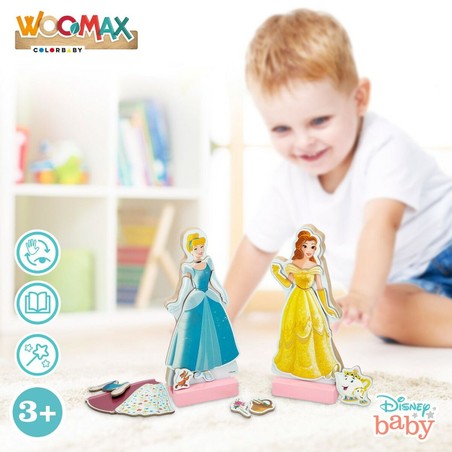 Figuras Acción Niños Disney Princess - Set de Madera WOOMAX