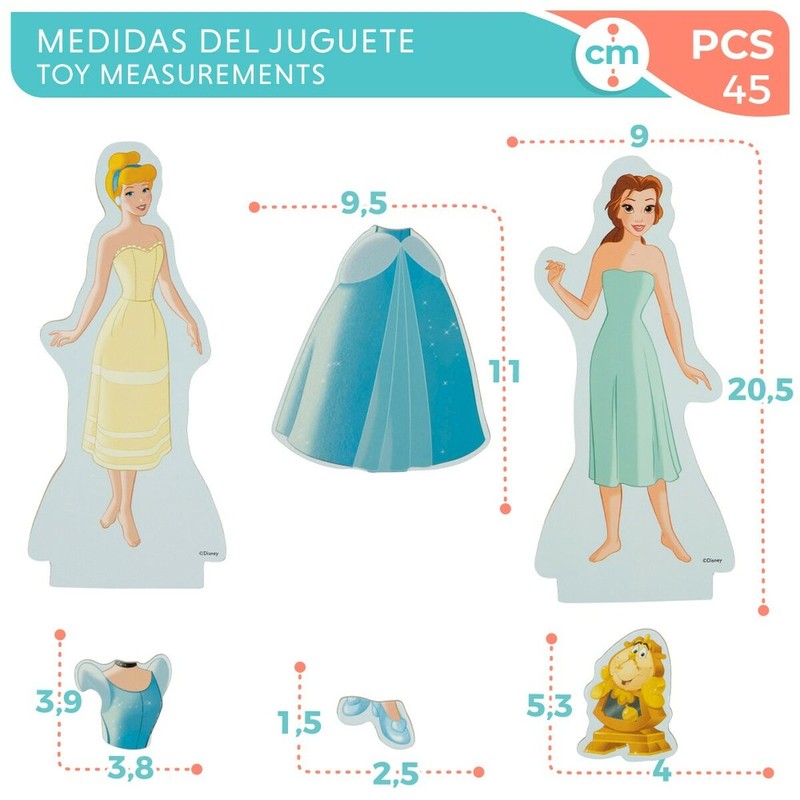 Figuras Acción Niños Disney Princess - Set de Madera WOOMAX