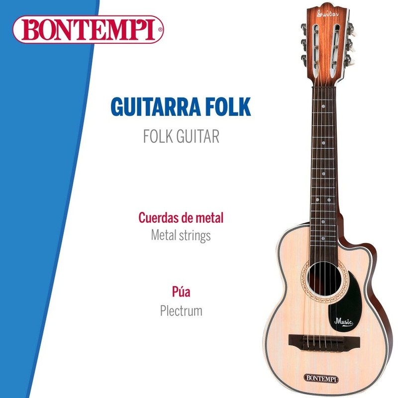 Juguetes Musicales Niños: Guitarra Bontempi Folk - Sonido Realista