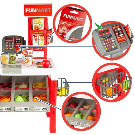 Juego Simbólico Niños: Supermercado Funville Funmart con Luz y Sonido