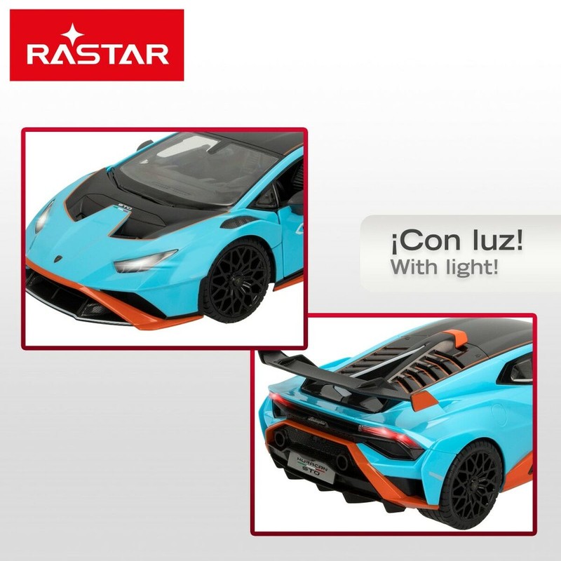 Coches Juguete Niños: Lamborghini Huracán STO RC Azul 1:14 (2 Unidades)