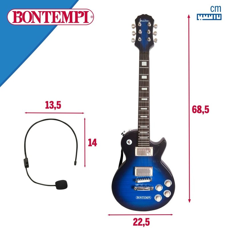 Juguetes Musicales Niños: Guitarra Rock Bontempi con Micrófono