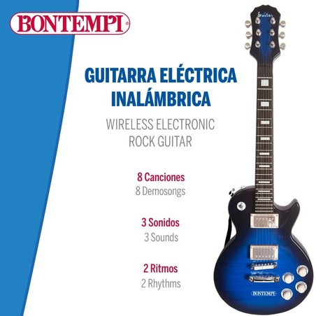 Juguetes Musicales Niños: Guitarra Rock Bontempi con Micrófono