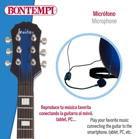 Juguetes Musicales Niños: Guitarra Rock Bontempi con Micrófono