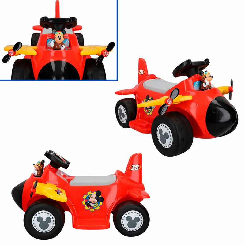 Juguetes Exterior Niños: Coche Eléctrico Mickey Mouse Avioneta 6V